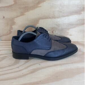 Salvatore Ferragamo - Florence - Leather Oxford - Gray/Brown - Men's - 9.5D